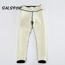 SALSPOR 2XL Warm Winter Thick Leggings Women Wool Fleece Females Clothing Lambskin Cashmere Velvet Pants Elasticity S-2XL