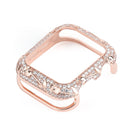 Armor Copper Protective Case for Apple Watch 7 Series 6 SE 5 4 3 Carved Diamond Cover Bumper for Iwatch 41mm 45mm 40mm 44mm 42mm