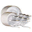 Gold Marble Ceramic Food Tray Kitchen Dinner Plates Dishes Rice Salad Noodles Soup Bowl Spoons Kitchen Cook Tool