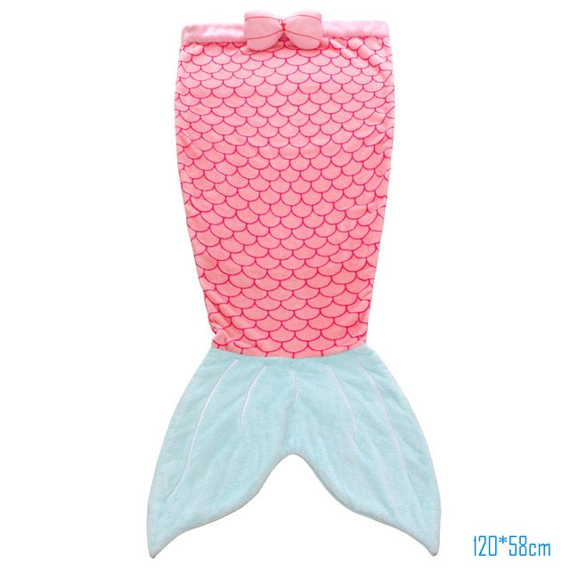 Nap Sleeping Bag Soft Fleece Shark Mermaid Tail Blanket Children Sleeping Sack Blanket Kids Mermaid Blanket Sleep Sack