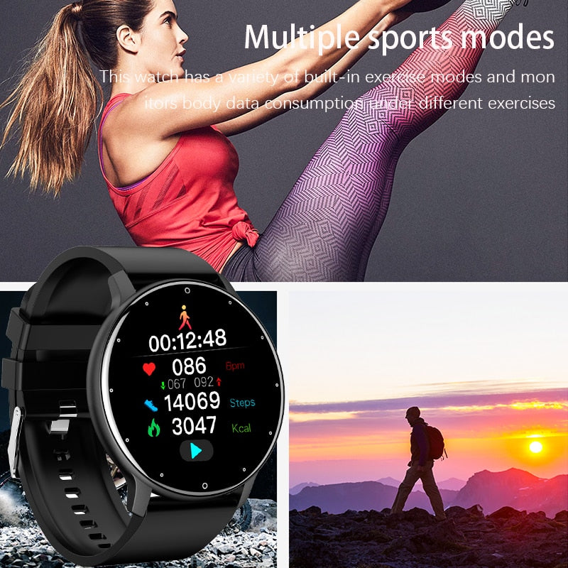 LIGE 2022 Neue Smart Watch Männer Voller Touchscreen Sport Fitness Uhr IP67 Wasserdicht Bluetooth Für Android ios Smartwatch Männer + Box