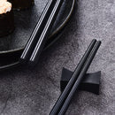 5 Pairs/Set Japanese Style Alloy Chopsticks With Gift Box Non-slip Mildew Proof Sushi Food Chop Sticks Reusable Kitchen Tools