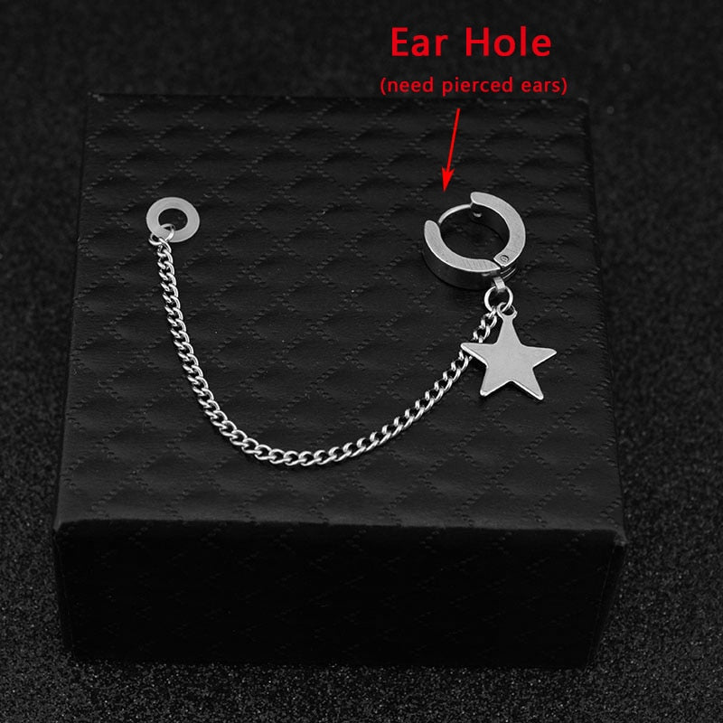 Edelstahl-Ohrringe Anti-verlorener Ohrclip Drahtlose Bluetooth-Kopfhörerhalter Zubehör Frauen Männer Ohrringe für Airpods