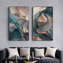 Gold Art Poster Nordic Canvas Painting Modern Abstract Luxury Ribbon Posters Prints Wall Pictures for Living Room Bedroom Decor