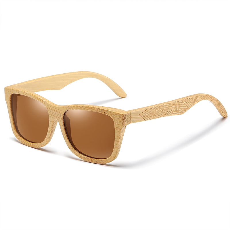 Gafas de sol de bambú de madera Natural hechas a mano con diseño de marca EZREAL, gafas de sol de lujo polarizadas de madera, gafas de sol masculinas