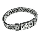 BOCAI Neues echtes massives S925 reines Silberarmband für Herren Persönlichkeit gewebtes Armband Dominanter Retro-Mode-Feiertagsgeschenk