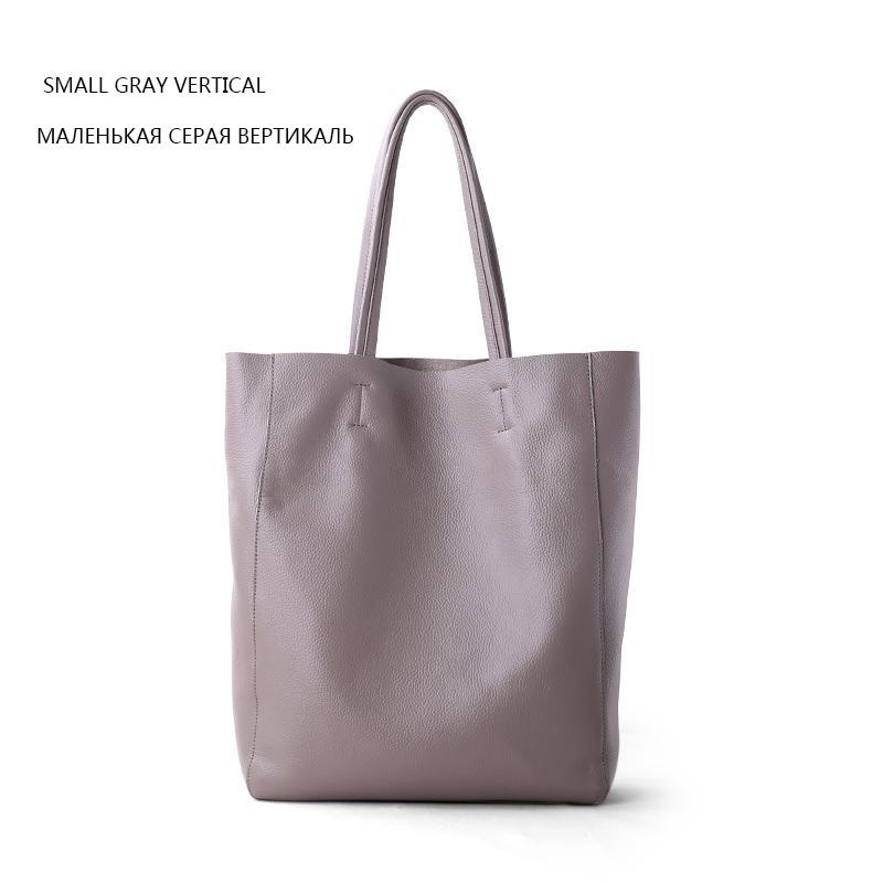 Bolso de hombro de cuero informal Simple para mujer, diseñador de marca de lujo, bolsos de mano de cuero genuino para mujer, bolso de viaje, bolso de mano grande para mujer