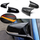 2 piezas tapa de la cubierta del espejo retrovisor negro carbón para BMW Serie 1 2 3 4 XM 220i 328i 420i F20 F21 F22 F23 F30 F32 F33 F36 X1