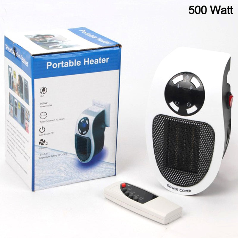 500W Electric Fan Heater For Home Desktop Room Heating Household Wall Heater Portable Heater Stove Radiator Hand Warmer Machine