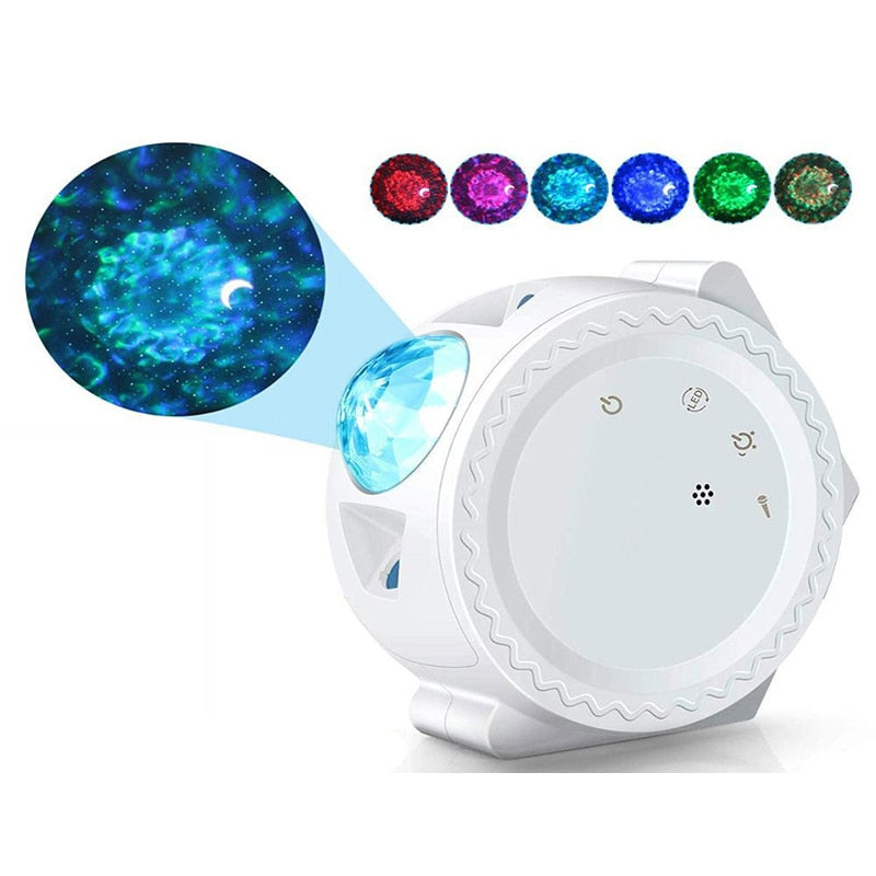 Smart life wifi APP starry sky projector galaxy projector stars moon ocean voice music control LED night light lamp for kid gift