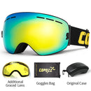 Marca COPOZZ, gafas de esquí profesionales, lentes de doble capa, antiniebla, UV400, grandes gafas de esquí, esquí, Snowboard, hombres, mujeres, gafas de nieve