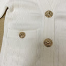 HIGH STREET Newest 2022 Fall Winter Designer Sweater Women's V-neck Lion Buttons Knitted Cardigan Top