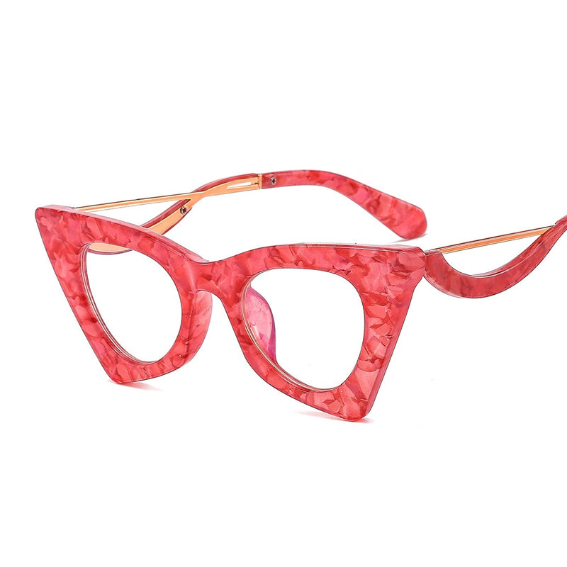 Mode Cat Eye Womans Optische Gläser Korrektionslinse Kleine Rahmen Frauen Transparente Brille Brillenfassungen