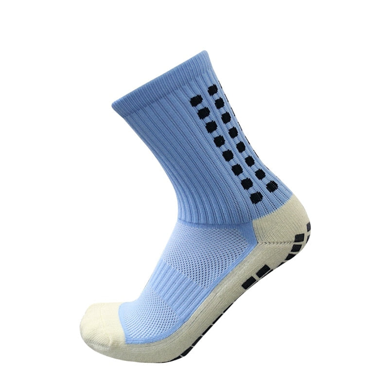 New Sports Anti Slip Soccer Socks Cotton Football Men Grip Socks Calcetines