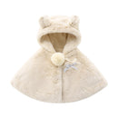 IYEAL, ropa para niños recién nacidos y niñas, suéter de punto de terciopelo cálido de algodón, capa roja con capucha y lazo para niños y niñas pequeñas