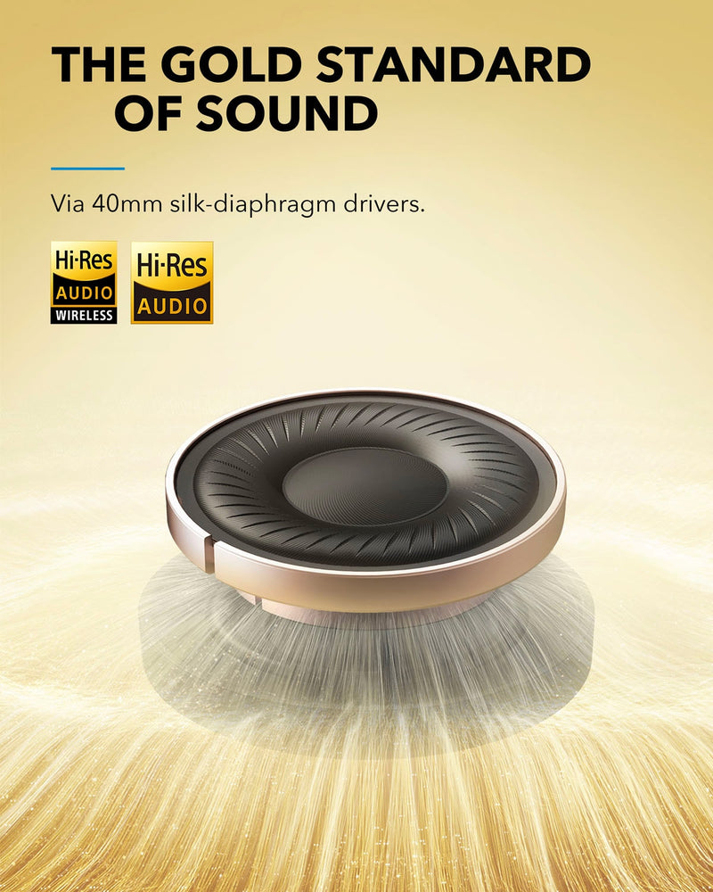 Soundcore by Anker Life Q35 Drahtlose Bluetooth-Kopfhörer mit aktiver Geräuschunterdrückung, Hi-Res, 40 Stunden Spielzeit, klare Anrufe