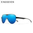 Nuevas gafas de sol KINGSEVEN de gran tamaño para hombres y mujeres, gafas polarizadas con lentes de espejo, gafas de protección UV para hombres, gafas de acero inoxidable N7762