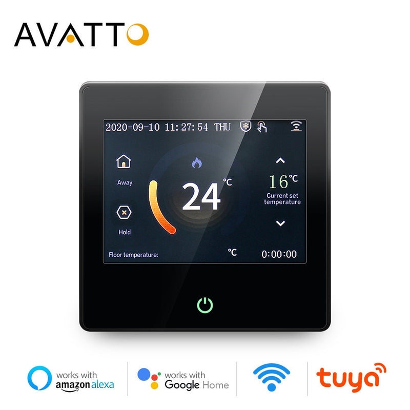 AVATTO WiFi Smart Thermostat Heizung Temperaturregler mit LED-Touchscreen in Celsius/Fahrenheit Funktioniert mit Alexa Google Home
