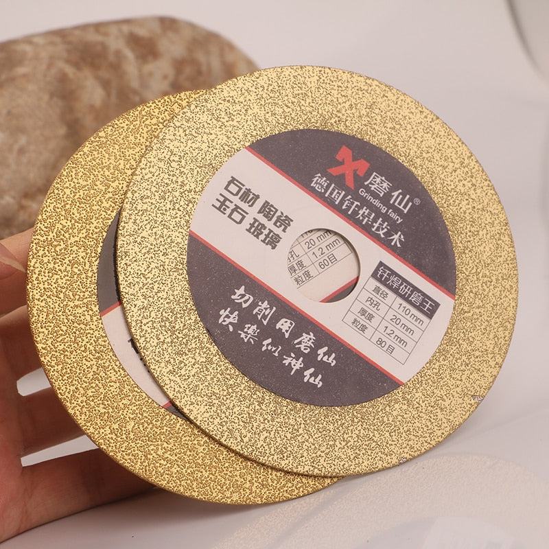 110mm Marble Saw Diamond Disc Saw Blade Ceramic Tile Ordinary Glass Jade Polishing Cutting Blade Sharp Durable Brazing Grinding