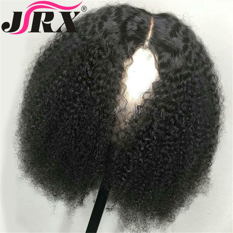 Pelucas de cabello humano con frente de encaje rizado Afro para mujer, pelucas con cierre de encaje rizado brasileño prearrancado, cabello Remy de densidad 180