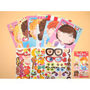 9pcs/set Stickers DIY Cute Stickers Children Puzzle Games Make-a-Face Princess Animal Dinosaur Assemble Toys for Girls Training