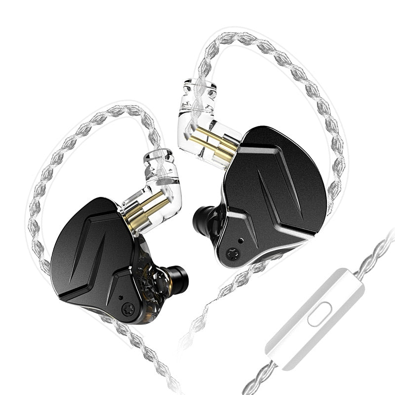 KZ ZSN Pro X Auriculares de metal 1BA + 1DD Tecnología híbrida Auriculares de bajo HIFI Auriculares con monitor de oído Auriculares deportivos con cancelación de ruido