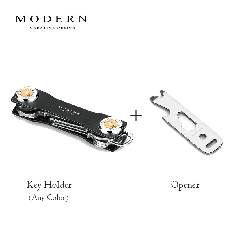 2022 Modern-Brand Aluminum Key  Wallet DIY Keychain EDC Pocket Key Holder Key Organizer