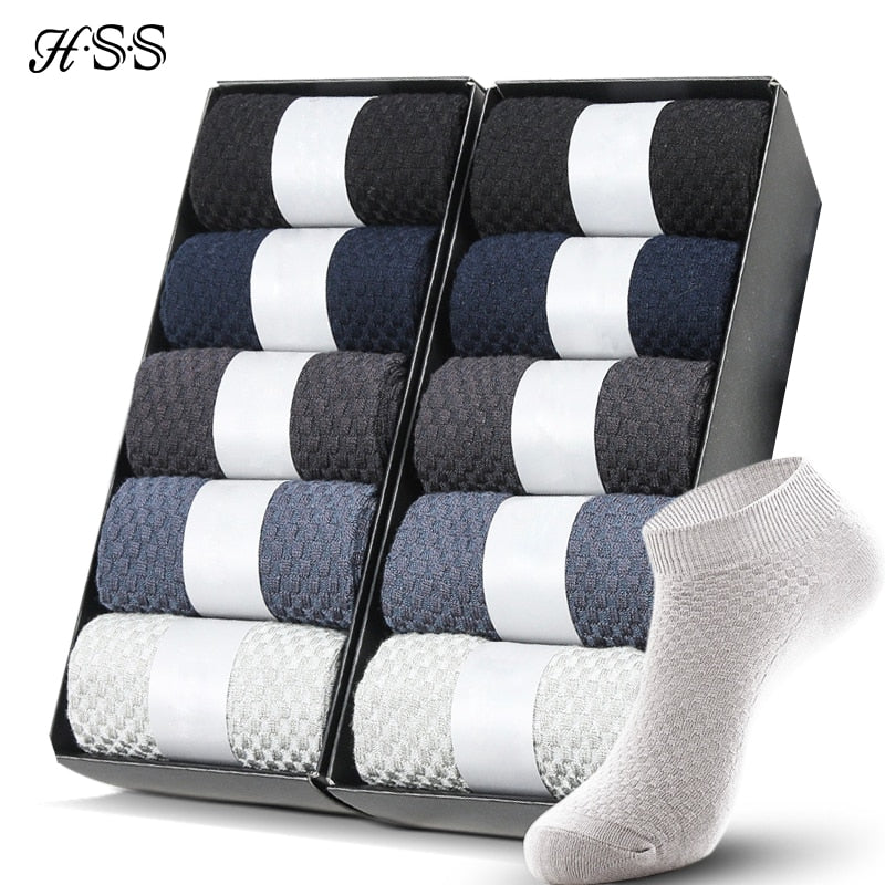 10 Paar Bambusfaser Herren Socken Short Ankle Business Schwarz Männlich Meias Socken Sommer Atmungsaktiv Herren Kleid Schuhe Kleidung Größe 38-44