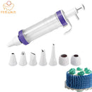 Kunststoff-Dessertdekorateur-Set, Kuchendekorationszubehör mit Düse, Cupcake-/Kuchenglasur, Spritzwerkzeug, Spritze 094