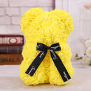 25*16 Cm Diy Teddy Rose Bear with Box Artificial PE Flower Valentine&