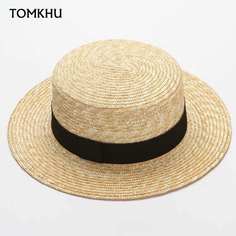 2020 verano mujeres sombrero de paja de ala ancha moda Chapeau Paille señora sombreros de sol Boater trigo Panamá playa sombreros Chapeu Feminino gorras