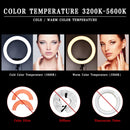 FOSOTO RL-18II LED-Ringlicht 18-Zoll-Ringlampe 55W Ringlicht-Fotolampe mit Stativ für Telefon-Make-up Youtube Tiktok