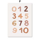 Sunshine Love Number Letter ABC Wall Art Canvas Painting Nordic Posters And Prints Wall Pictures For Kids Room Bedroom Decor