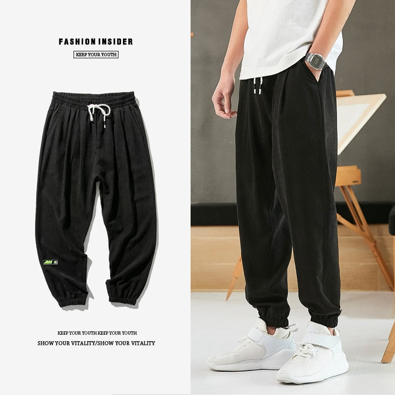 Big 5XL 6XL 7XL 8XL Men Casual New Solid Sweatpants Mens Hip Hop Casual Harem Pants Streetwear Male Trousers Plus Size Bottoms