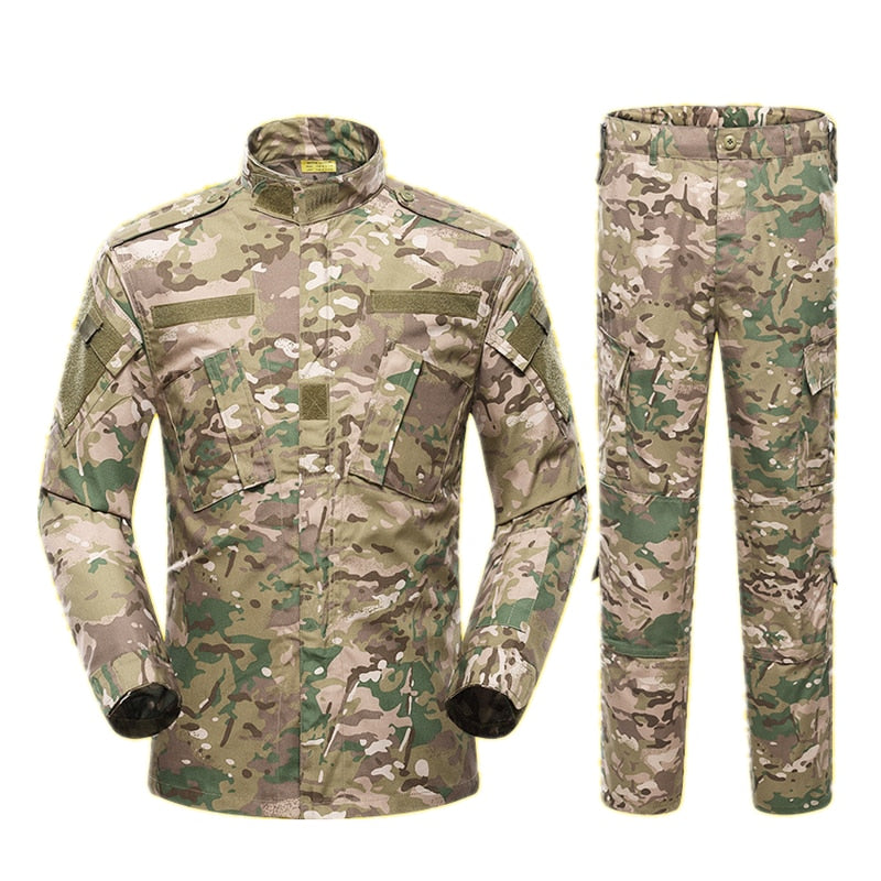 Hombres Militar Uniforme Airsoft Camuflaje Traje Táctico Camping Ejército Fuerzas Especiales Combat Jcckets Pantalones Militar Soldado Ropa