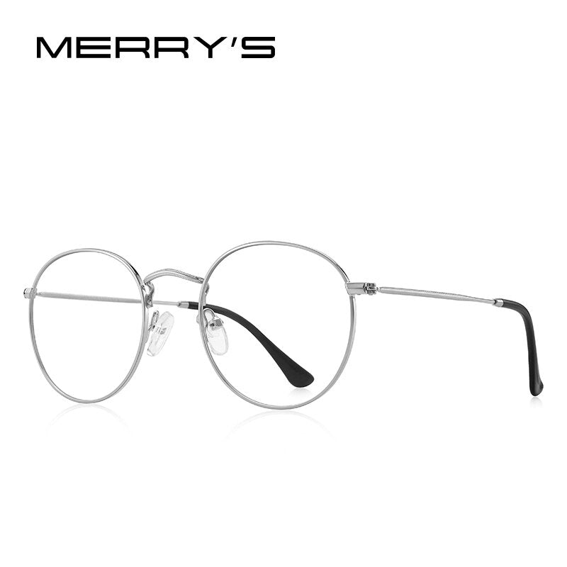 Montura de gafas redondas clásicas con diseño de MERRYS para hombres y mujeres, monturas de gafas graduadas para miopía a la moda, gafas ópticas S2547