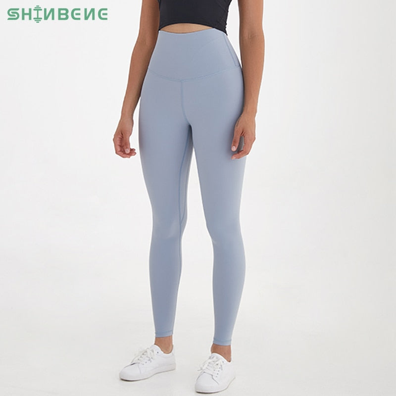 SHINBENE SUPER HIGH RISE 27&#39;&#39; Full Length Sport Athletic Fitness Leggings Women Workout Gym Yoga Pants Tights XS-XL