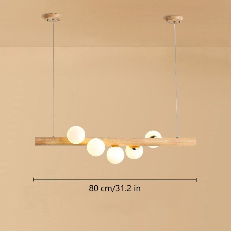 Restaurant Light Lamp Hanging Lamps Lights For Dining Room Nordic Wood Modern Pendant Light Dining kitchen Island Lighting