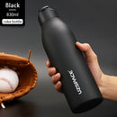 New Stainless Steel Water Bottle With Straw Direct Drinking 2 Lids Vacuum Flasks Insulated Travel Portable Thermal Climb Thermos