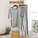 Summer Modal Cotton Pajamas For Women O-Neck Loose Sleepwear Set Two Piece Short Sleeve Lounge Wear Female Solid Homewear Suit