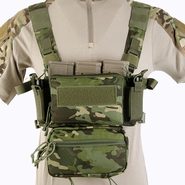 Tactical Micro Chest Rig Modular H Harness D3CR Paquete divertido SACK Pouch Chaleco de combate 5.56 Mag Airsoft