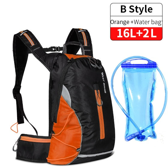 WEST BIKING 16L Bicycle Bag Ultralight Breathable Portable Bike Bag Reflective Waterproof Sports Climbing Pouch Cycling Backpack