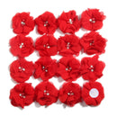 240PCS 5.5cm 2" Pearl Cluster Rhinestone Center Chiffon Hair Flower Hand Sewing Flower Boutique For Baby Headbands