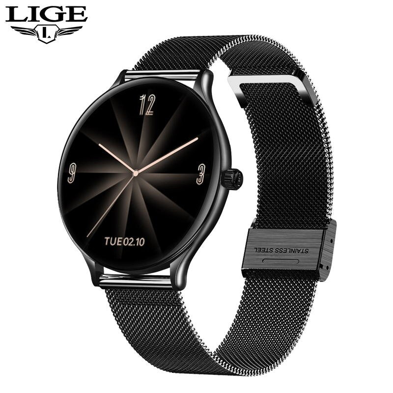 LIGE, nuevo Reloj Inteligente para hombres, Reloj Inteligente deportivo, rastreador de actividad física, resistente al agua, pantalla táctil de círculo completo, Reloj Inteligente para Android IOS