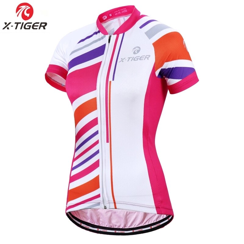 X-tiger, camisetas de ciclismo para mujer, camisetas de ciclismo de manga corta de verano, camiseta de bicicleta transpirable de montaña, camisetas de bicicleta de secado rápido