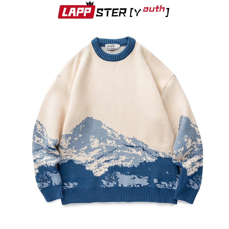 LAPPSTER-Jugend Männer Harajuku Moutain Winter Pullover 2022 Pullover Herren Übergroße Koreanische Mode Pullover Frauen Vintage Kleidung