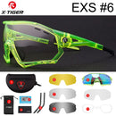 X-TIGER Photochromic Cycling Sunglasses 5 Lens UV400 Mountain Bike Glasses Men Outdoor Sports Cycling Goggles With Myopia Frame