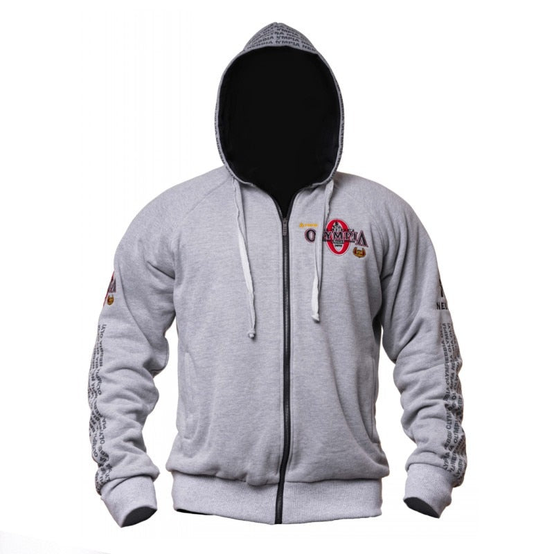 2019 New OLYMPIA Men Gyms Hoodies Fitness Bodybuilding Sweatshirt Zipper Sportswear Male Training Jacket With Hoodily Clothes