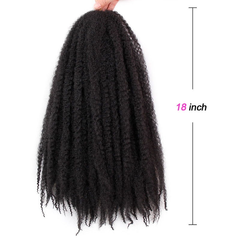 Black Star 18 Inch Marley Braids Twist Crochet Braiding Hair  Burgundy Synthetic Afro Kinky Curly Marley Braids Hair Extensions