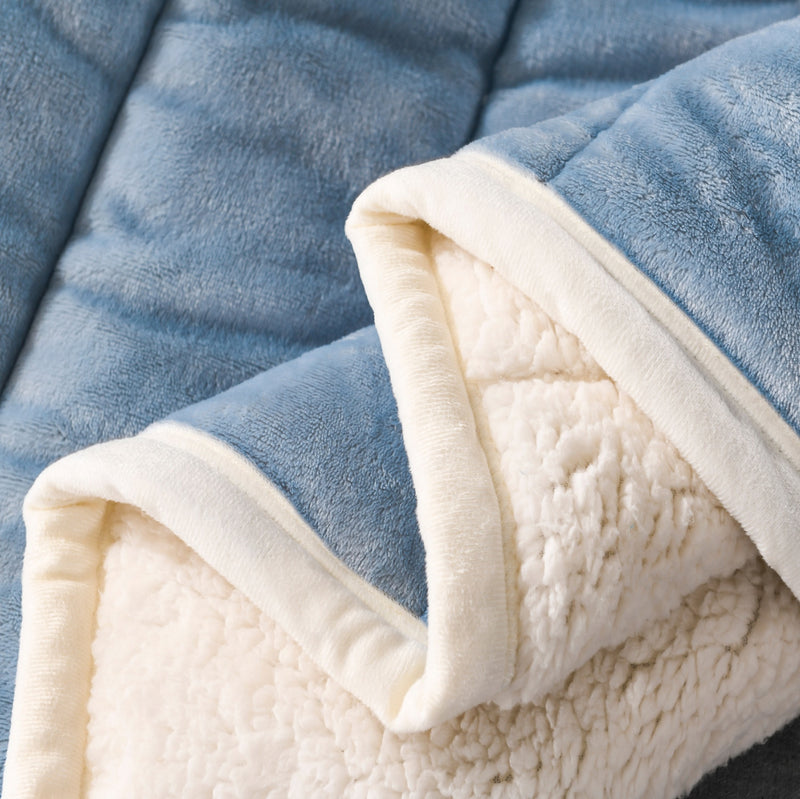 Mantas y mantas de lana mmermind, mantas gruesas y cálidas para adultos, edredón súper suave para el hogar, mantas sólidas de lujo en ropa de cama doble